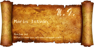 Maris István névjegykártya