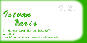 istvan maris business card